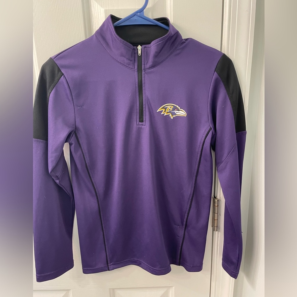 NFL Baltimore Ravens logo quarter zip YM